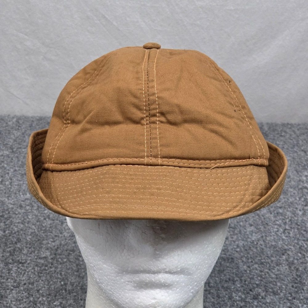 Vintage Duckbill Cap Size M Brown Utility Hat Foam Lined Workwear Streetwear 80s